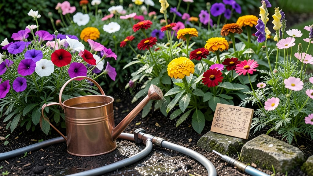 How Often to Water a Flower Garden: Seasonal Schedule by Plant Type