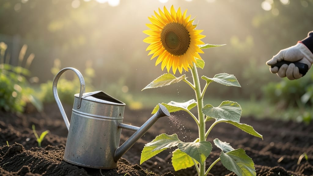 How Much to Water Sunflowers: Deep-Soil Method for Stronger Stems