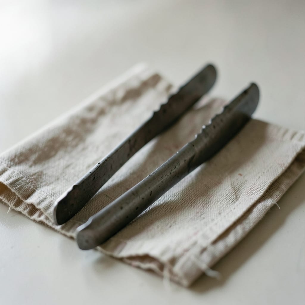 The metal tongs