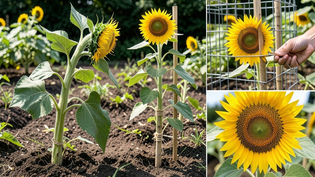 Do Sunflowers Need Support: Staking Secrets for Tall Varieties Without Breaking Stems